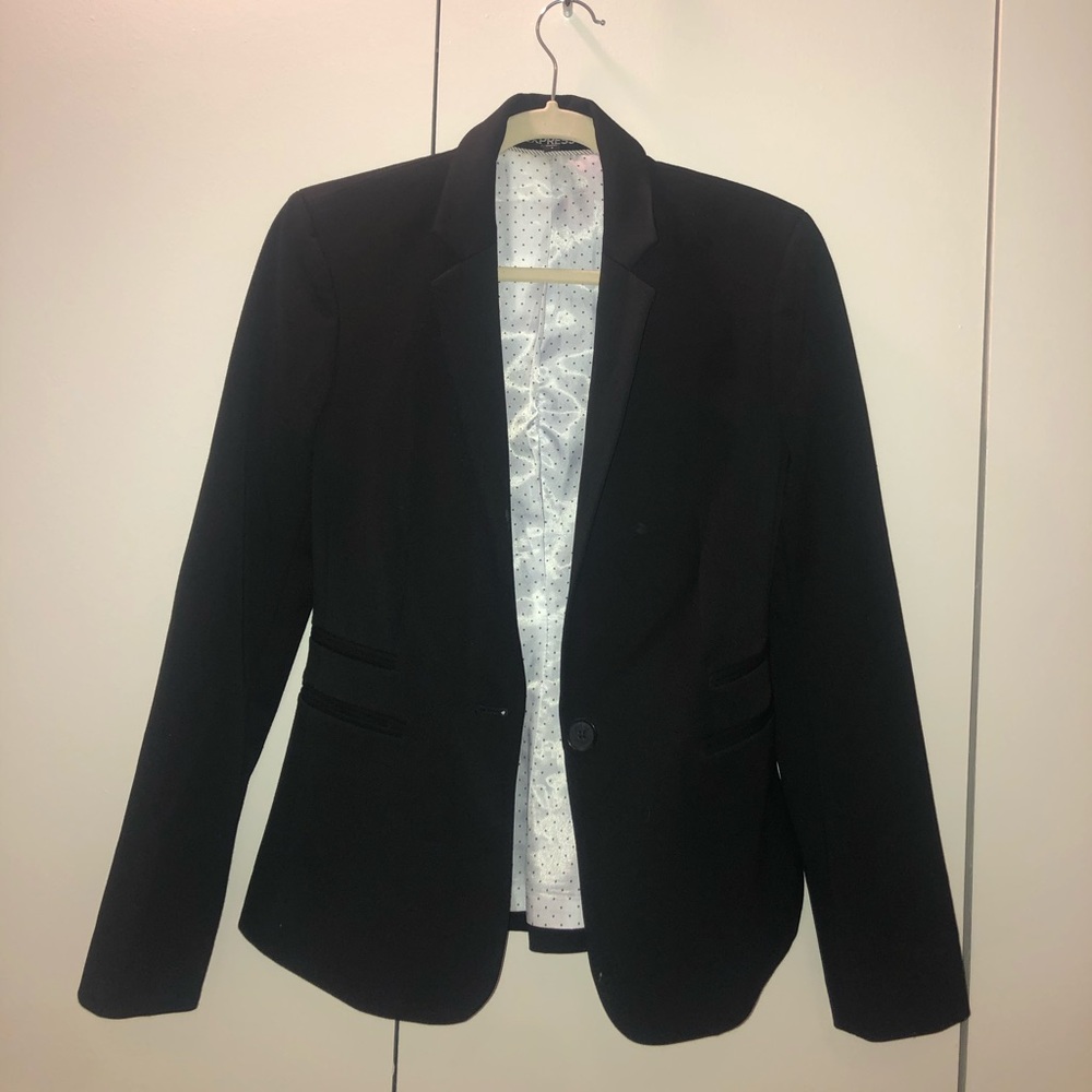 Express Black One-Button Blazer Women’s size 4